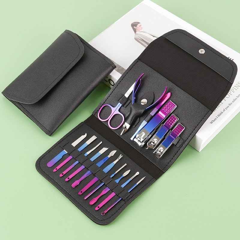 16-Piece Manicure & Pedicure Set – Travel Grooming Kit