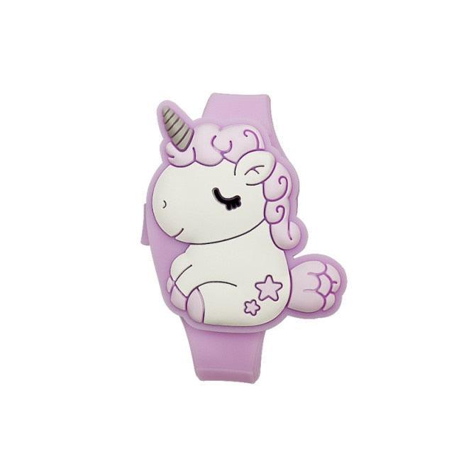 Unicorn LED Kids Watch – 3D Flip-Top, Silicone Band