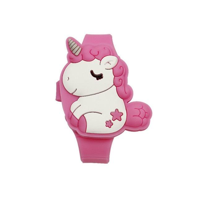 Unicorn LED Kids Watch – 3D Flip-Top, Silicone Band