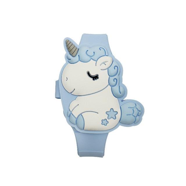Unicorn LED Kids Watch – 3D Flip-Top, Silicone Band