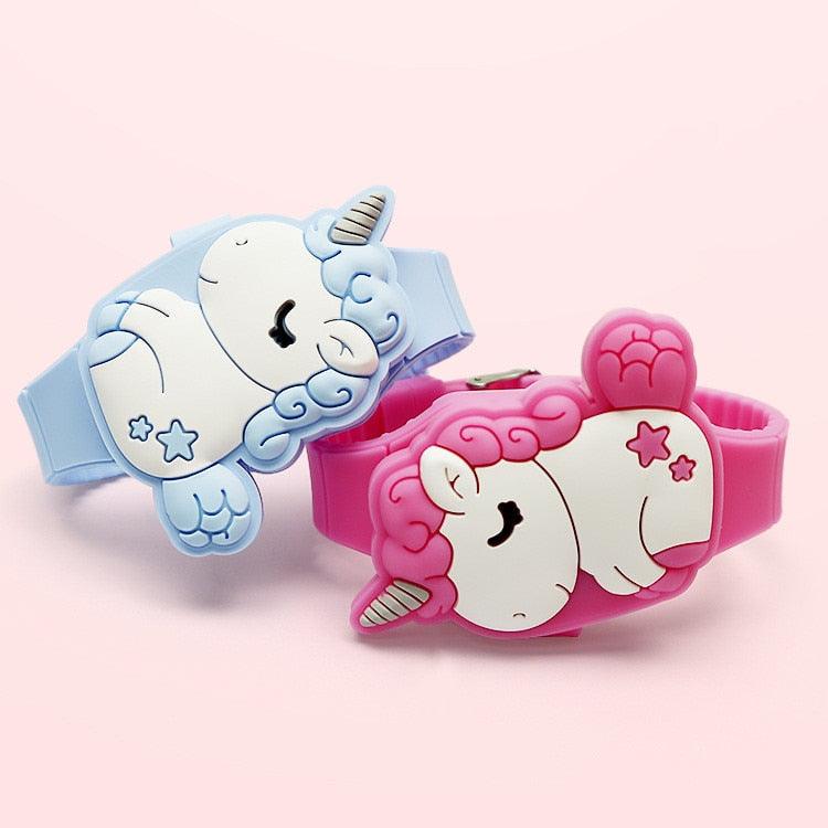 Unicorn LED Kids Watch – 3D Flip-Top, Silicone Band