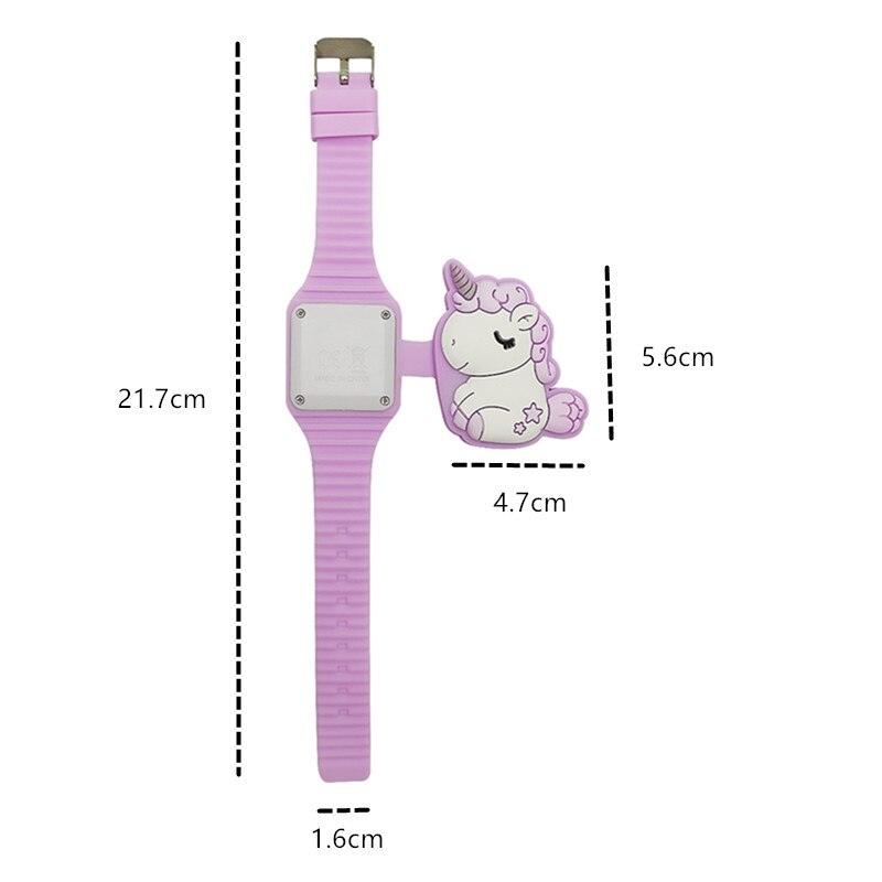 Unicorn LED Kids Watch – 3D Flip-Top, Silicone Band