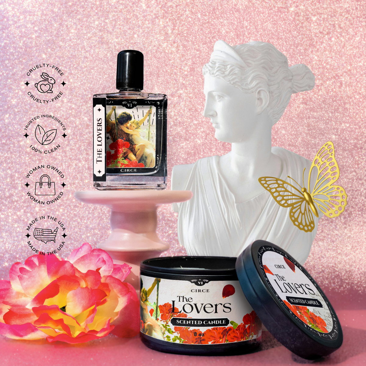 The Lovers Tarot Perfume Oil Roller – Wood, Freesia & Red Plum