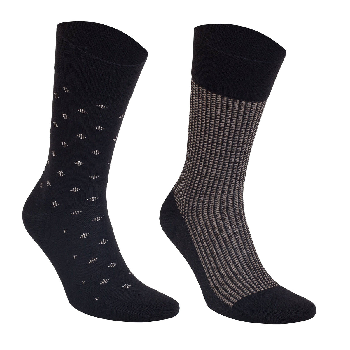 Men's Bamboo Dress Socks Gift Box – 8-Pack, Black, Charcoal & Taupe