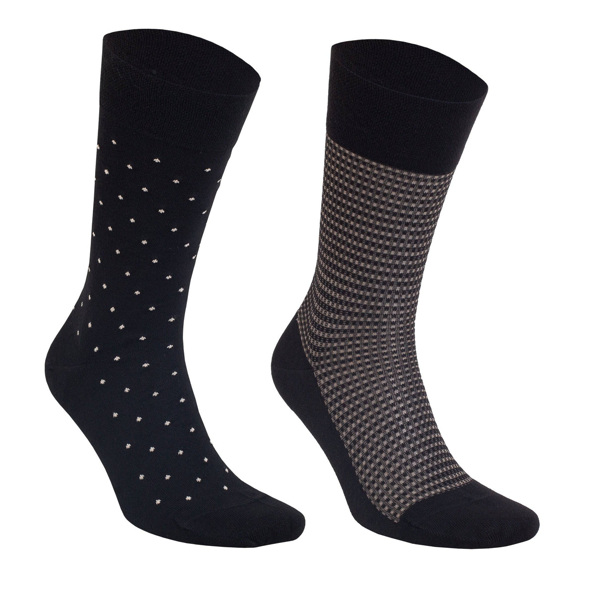 Men's Bamboo Dress Socks Gift Box – 8-Pack, Black, Charcoal & Taupe