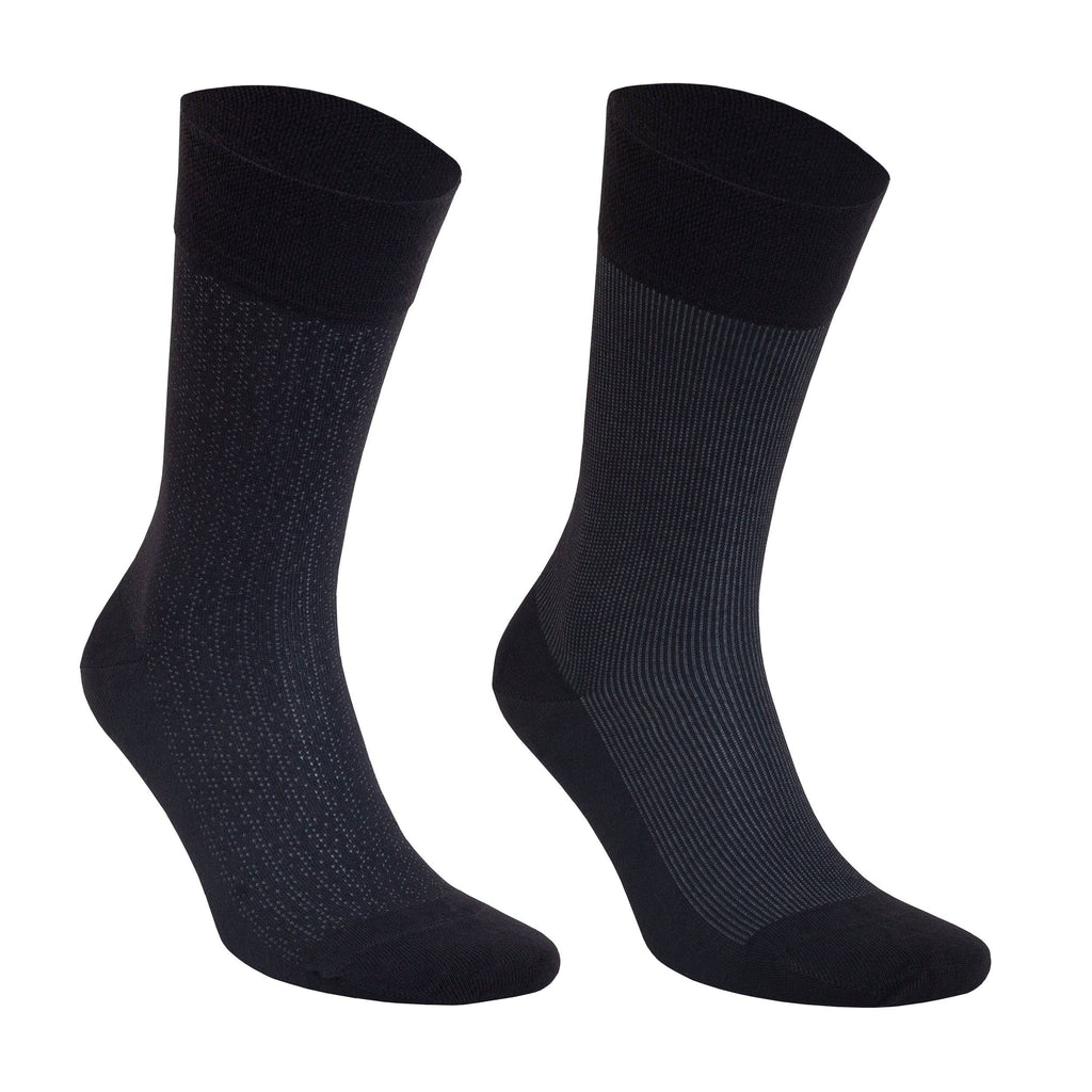 Men's Bamboo Dress Socks Gift Box – 8-Pack, Black, Charcoal & Taupe