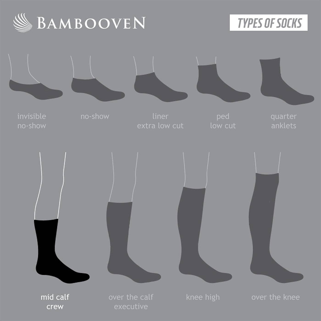 Men's Bamboo Dress Socks Gift Box – 8-Pack, Black, Charcoal & Taupe