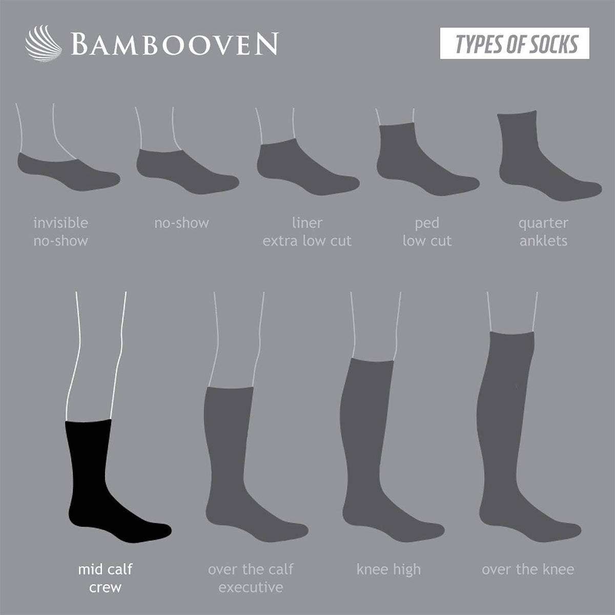 Men's Bamboo Dress Socks Gift Box – 8-Pack, Black, Charcoal & Taupe