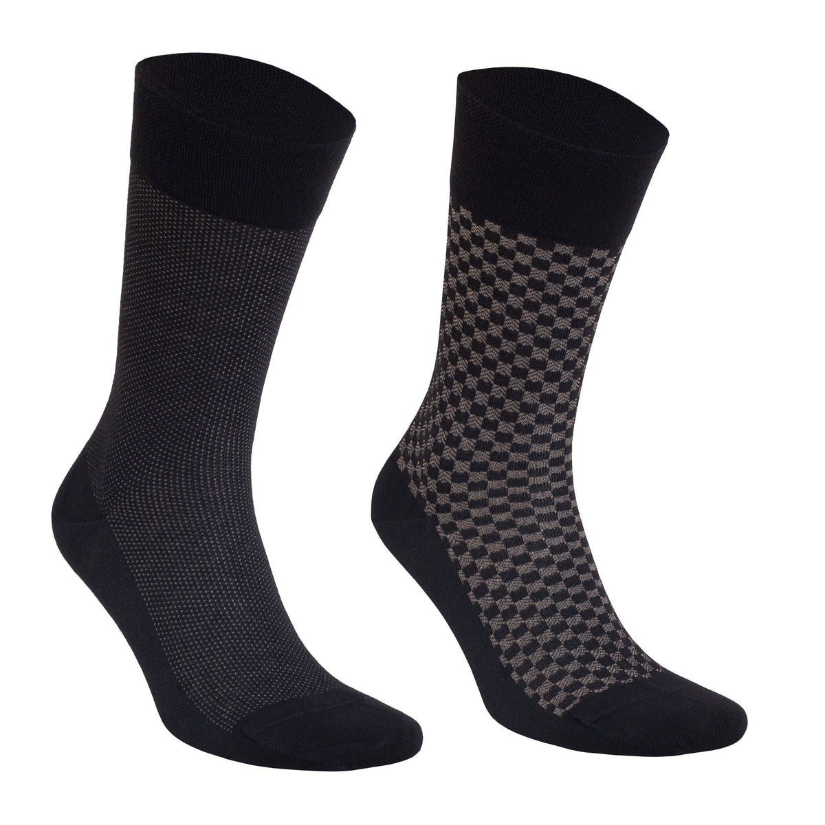 Men's Bamboo Dress Socks Gift Box – 8-Pack, Black, Charcoal & Taupe