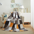 Fall Plaid Patchwork Fleece Throw Blanket – Orange Farmhouse
