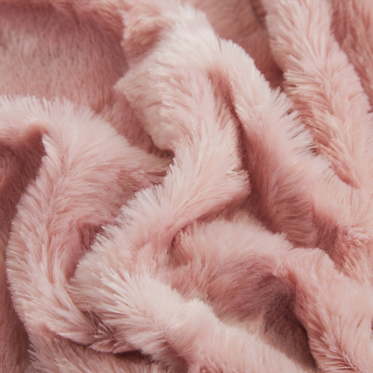 Faux Fur Throw Blanket – Dusty Rose Pink