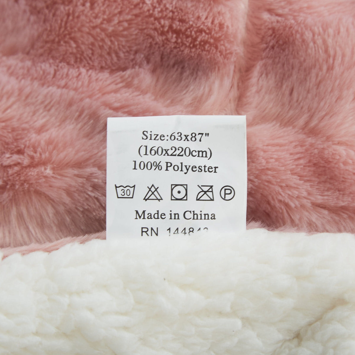 Faux Fur Throw Blanket – Dusty Rose Pink