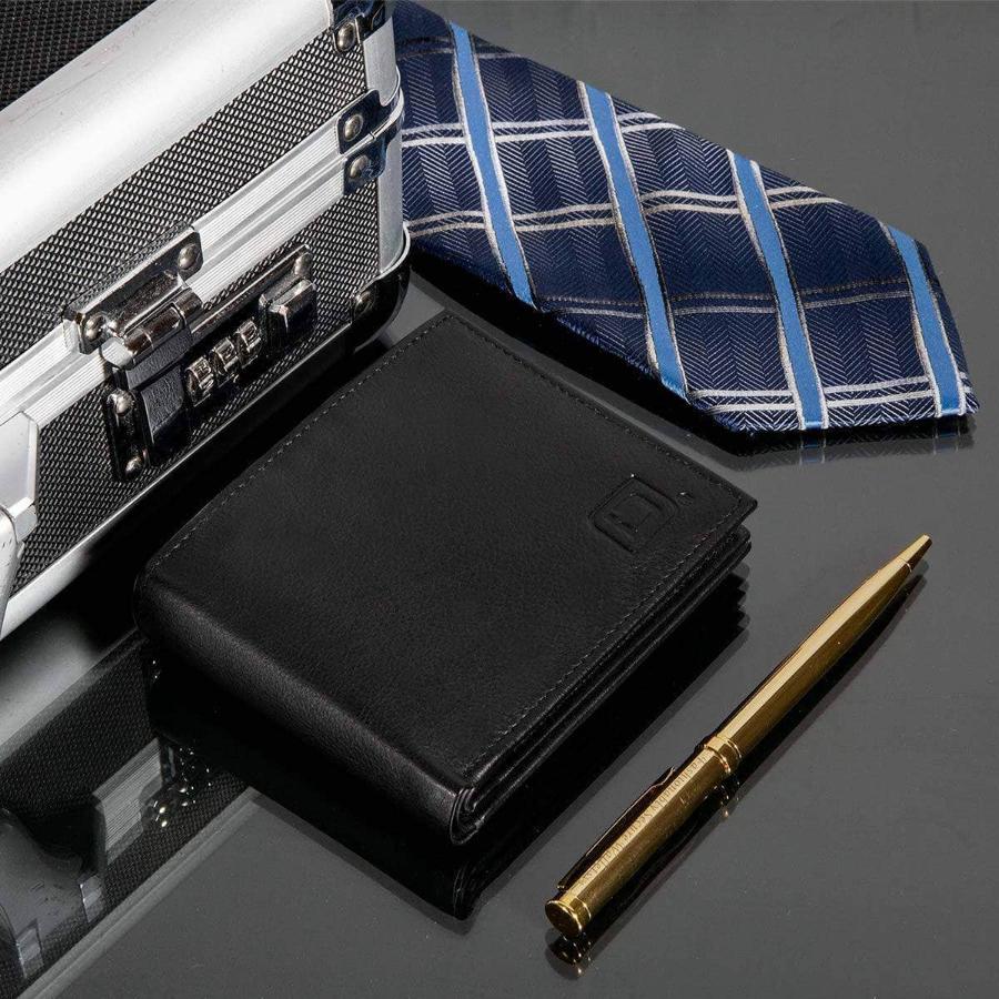 Men's RFID Bifold Wallet – 10 Slots, ID Window