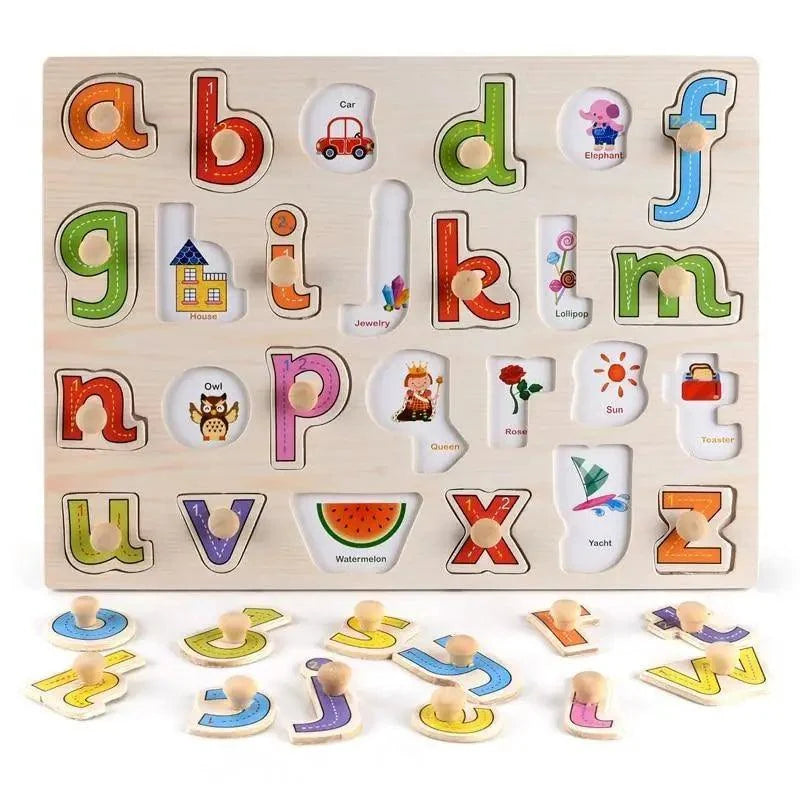 Montessori Wooden Geometry Puzzle – Shape & Color Learning Toy