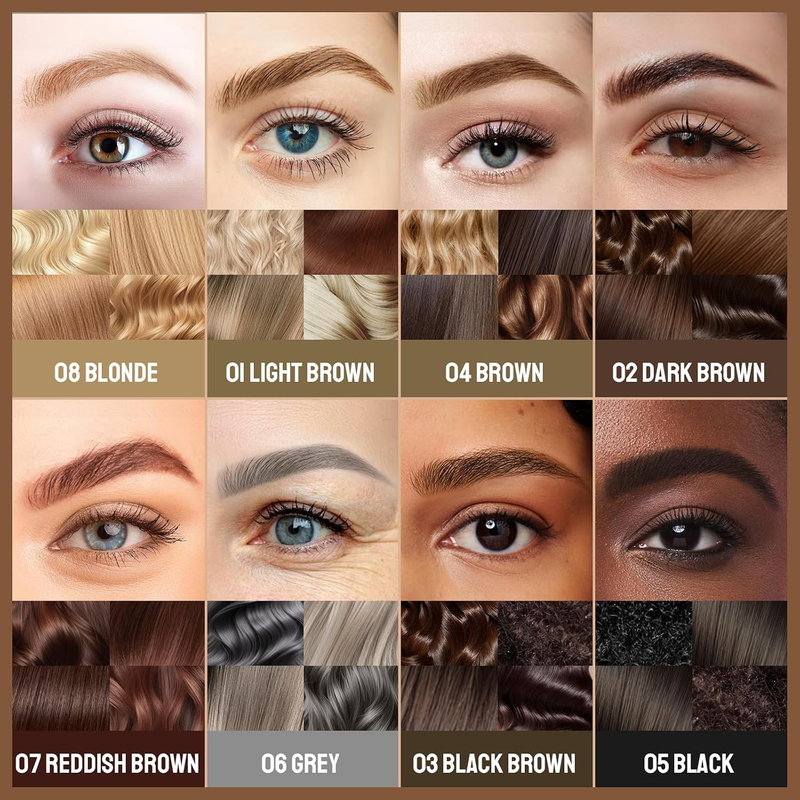 Eyebrow Pen - Eyebrow Pencil,2-In-1 Eyeliner Dual-Ended Brush-Tip Microblading 4