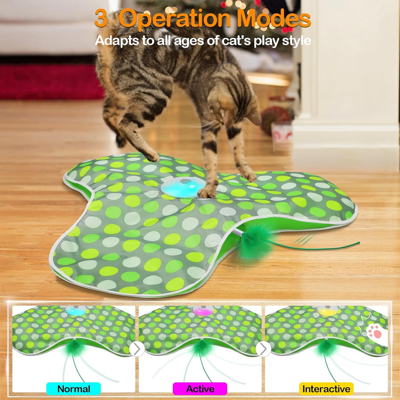 Interactive Hide-and-Seek Cat Toy – Motion-Activated Feather Spinner