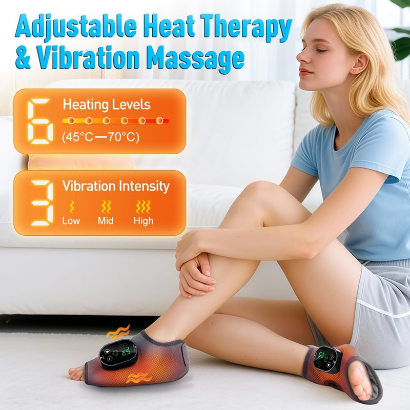Cordless Heated Ankle & Foot Massager – 2-Pack