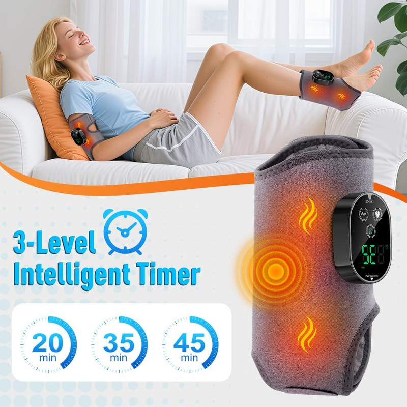 Cordless Heated Ankle & Foot Massager – 2-Pack