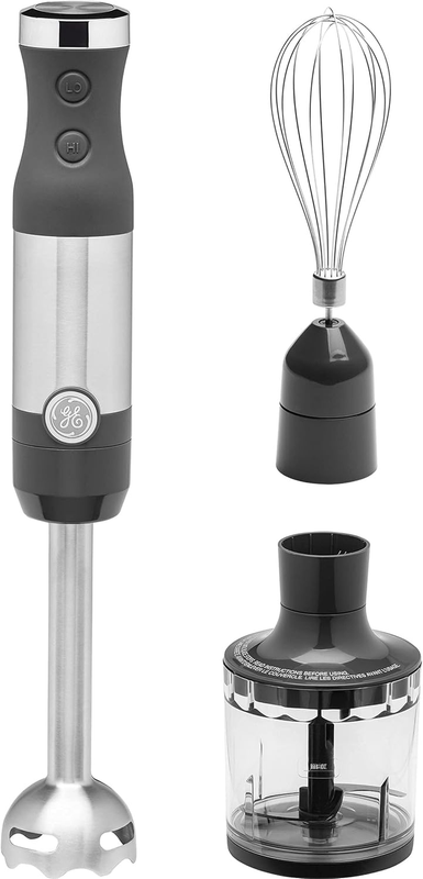 GE 500W Immersion Hand Blender with Attachments – Stainless Steel
