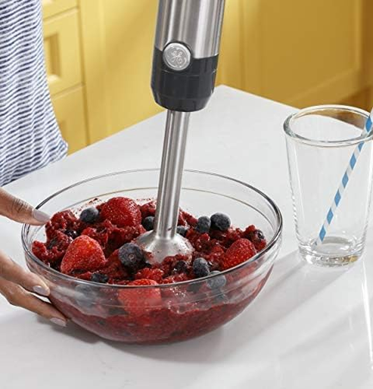 GE 500W Immersion Hand Blender with Attachments – Stainless Steel