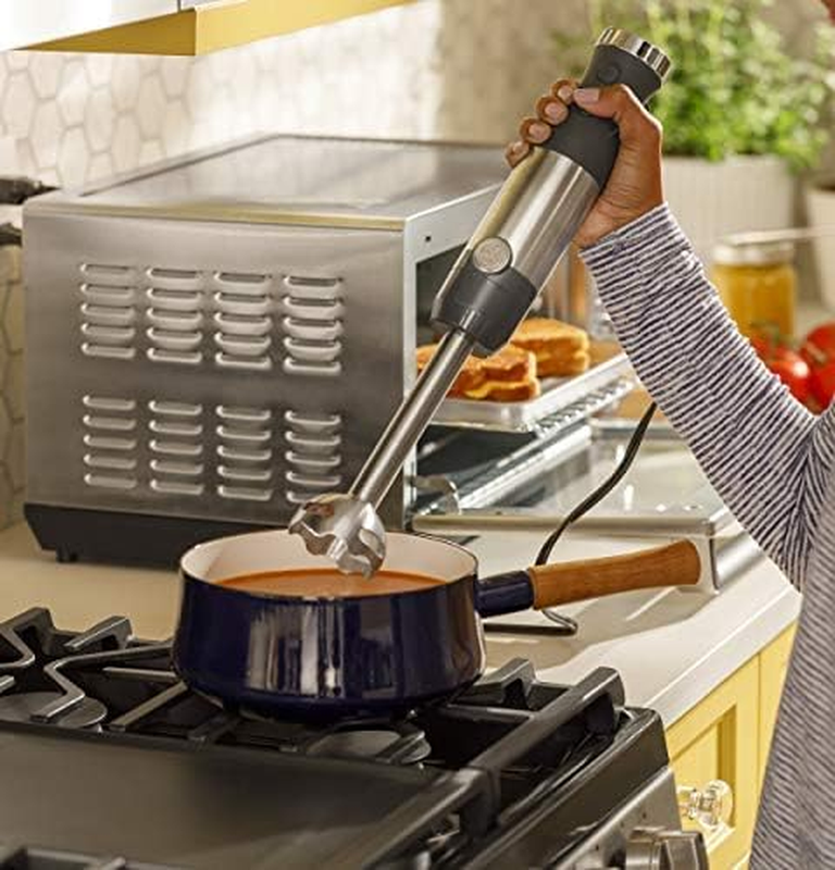 GE 500W Immersion Hand Blender with Attachments – Stainless Steel