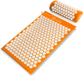 fit Acupressure Mat and Pillow Set for Back/Neck Pain Relief and Muscle Relaxati