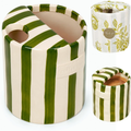 Striped Textured Ceramic Coffee Mug – 10 oz, Warm Tones