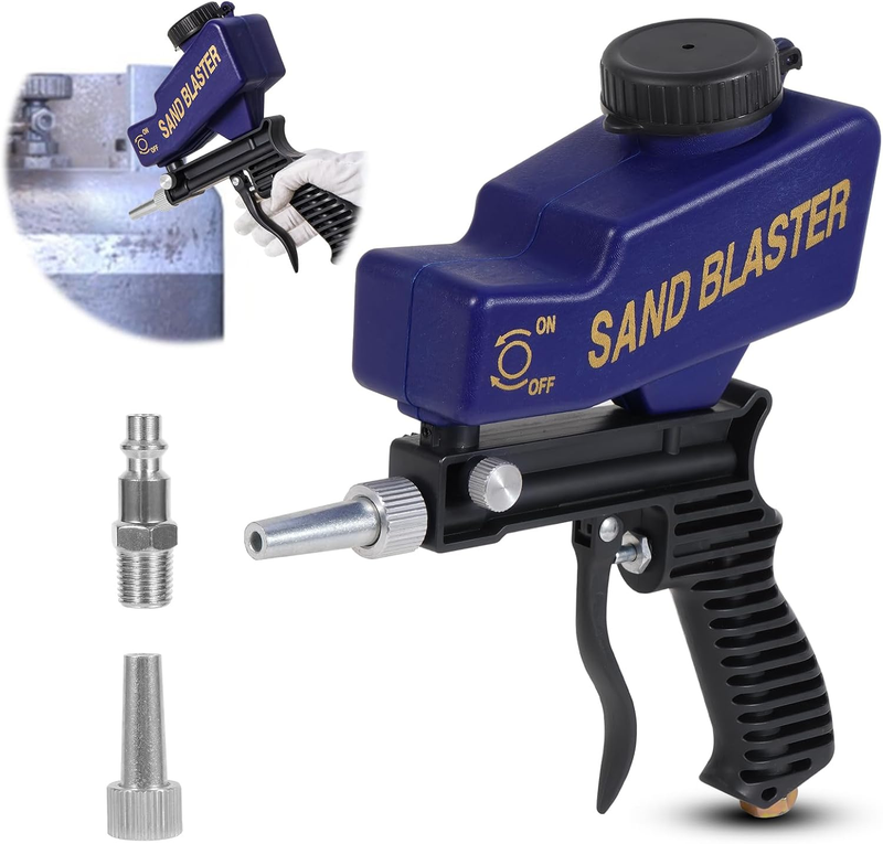 Gravity-Feed Sandblaster Gun for Air Compressors – 70–150 PSI