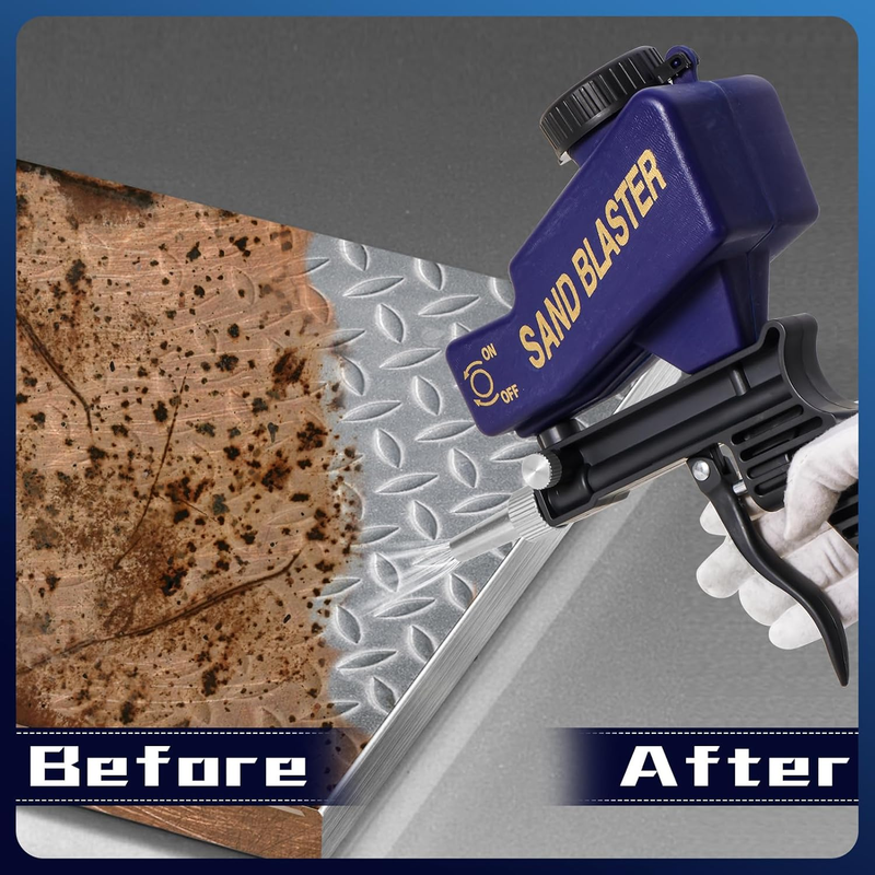 Gravity-Feed Sandblaster Gun for Air Compressors – 70–150 PSI