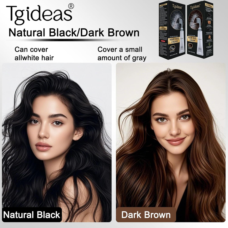 Hair Dye Comb Root Touch Up, Ammonia Free Gray Coverage, Black