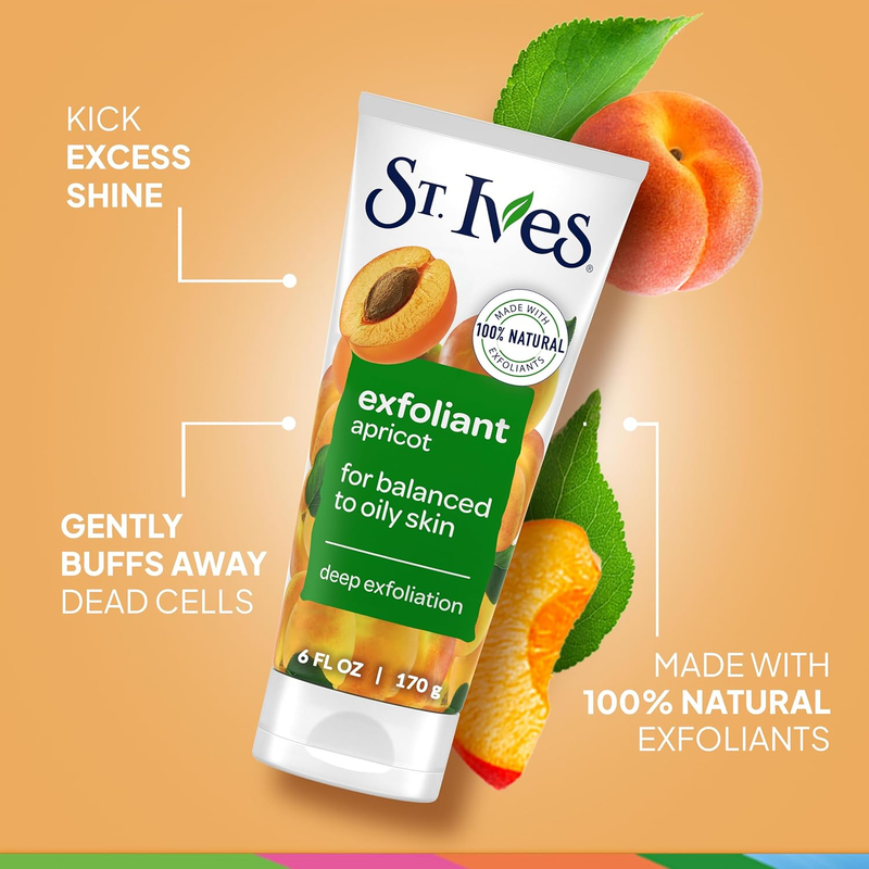 Fresh Skin Apricot Face Scrub, Deep Exfoliator Skin Care for Clean, Glowing Skin