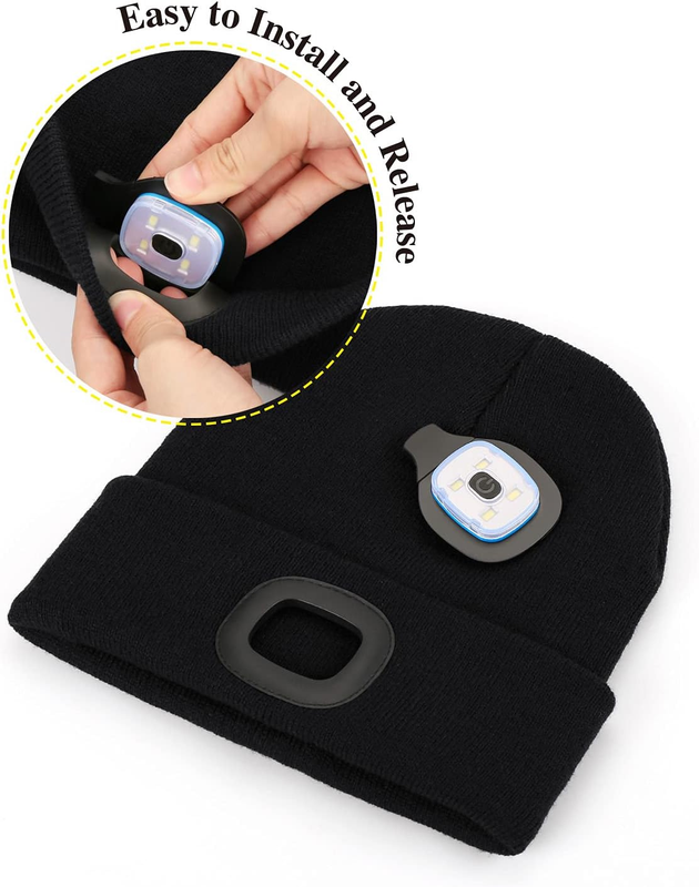 LED Light-Up Beanie – USB Rechargeable, Hands-Free Winter Hat
