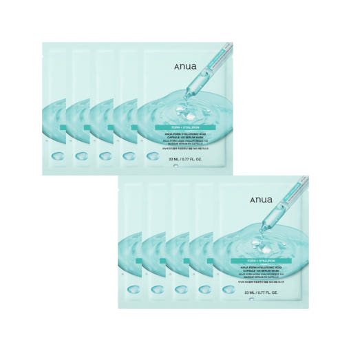 Anua PDRN Hyaluronic Acid Serum Sheet Masks – 10 Pack